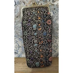 VTG 60’s Cigarette Case Brocade Metallic Gold